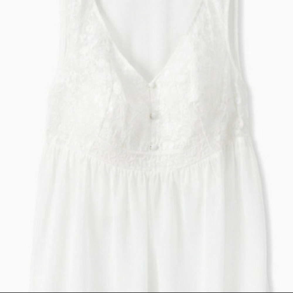 White embroidered summer top